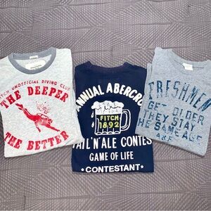VINTAGE Abercrombie & Fitch Funny Offensive T-shirts Short Sleeve Tee Shirts LOT